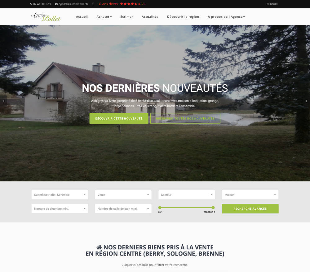 site de l'agence Pollet